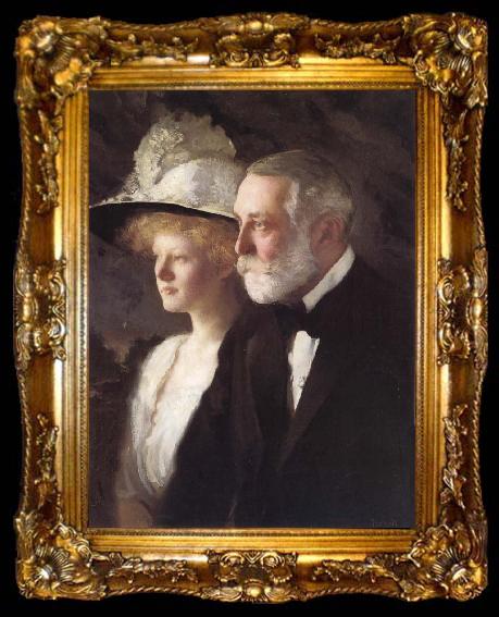 framed  Edmund Charles Tarbell Henry Clay Frick and Daughter Helen, ta009-2